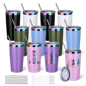 12 Pack 20 oz Stainless Steel Tumblers