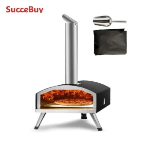 VEVOR 12inch Outdoor Oven Charcoal Fired Maker Portable Outside Stainless Steel Grill&Pizza Waterproof for Backyard Camping