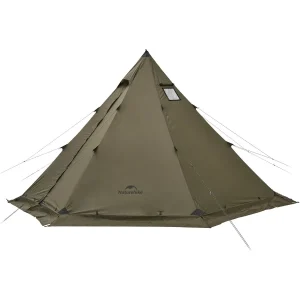 Ranch Fire Teepee Tent Cold Weather Winter Hot Tent with Stove Jack 4-6 Person Waterproof Windproof 4 Season Tents for Camping