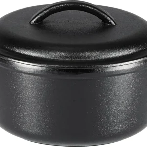 Pre-Seasoned Cast Iron Dutch Oven Pot with Lid Handles 7-Quart, Black