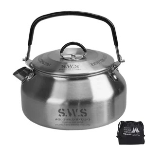 0.8L Portable Hiking Kettle 304 Stainless Steel Ultralight Coffee Kettle Lightweight