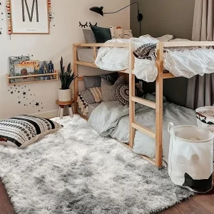 Cute Fluffy Rug - Ultra-Grip Non-Slip Backing, Effortlessly Easy to Clean - Perfect for Living Room, Kitchen, Bedroom, Bathroom,